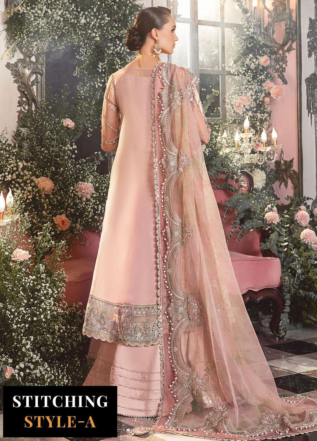Mbroidered By Maria B Embroidered Organza Suits Unstitched 4 Piece MB23MW D6 - Luxury Collection