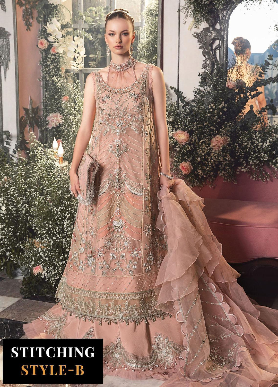 Mbroidered By Maria B Embroidered Organza Suits Unstitched 4 Piece MB23MW D6 - Luxury Collection