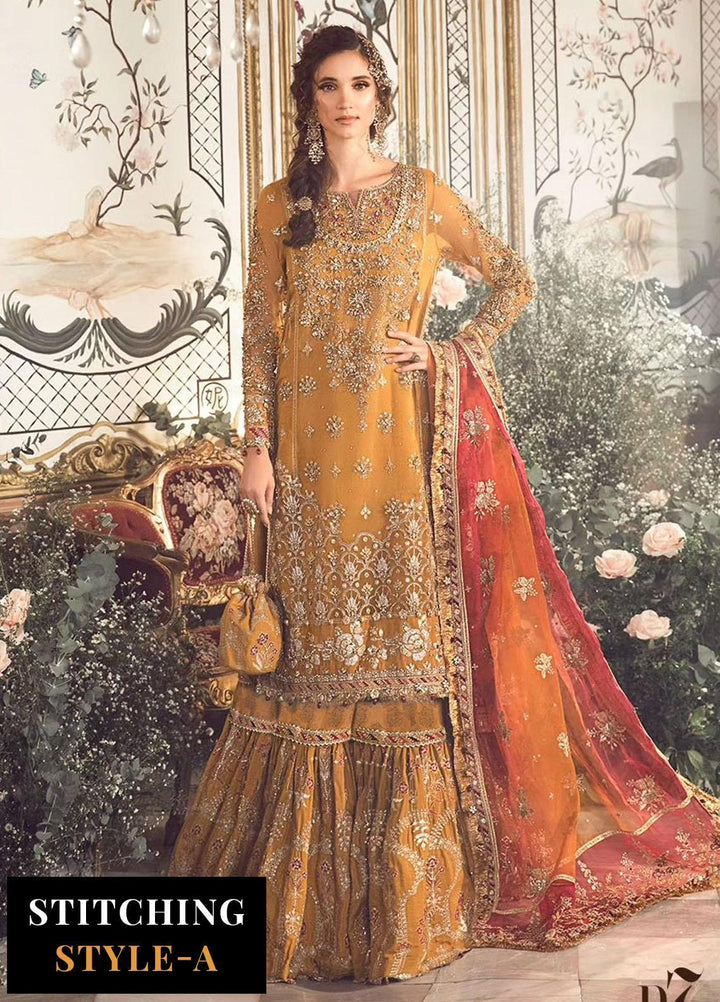 Mbroidered By Maria B Embroidered Organza Suits Unstitched 4 Piece MB23MW D7 - Luxury Collection