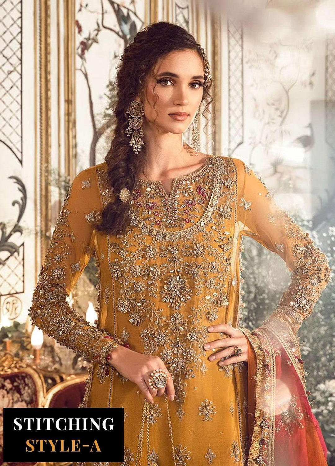 Mbroidered By Maria B Embroidered Organza Suits Unstitched 4 Piece MB23MW D7 - Luxury Collection