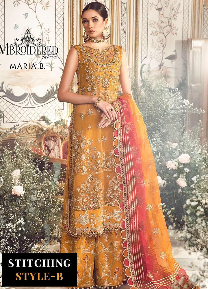 Mbroidered By Maria B Embroidered Organza Suits Unstitched 4 Piece MB23MW D7 - Luxury Collection