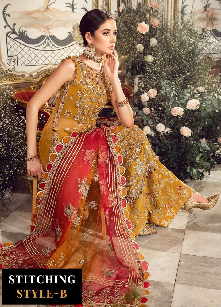 Mbroidered By Maria B Embroidered Organza Suits Unstitched 4 Piece MB23MW D7 - Luxury Collection