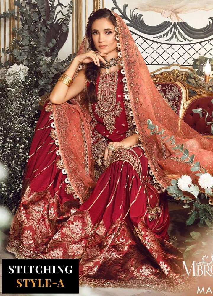 Mbroidered By Maria B Embroidered Organza Suits Unstitched 4 Piece MB23MW D8 - Luxury Collection