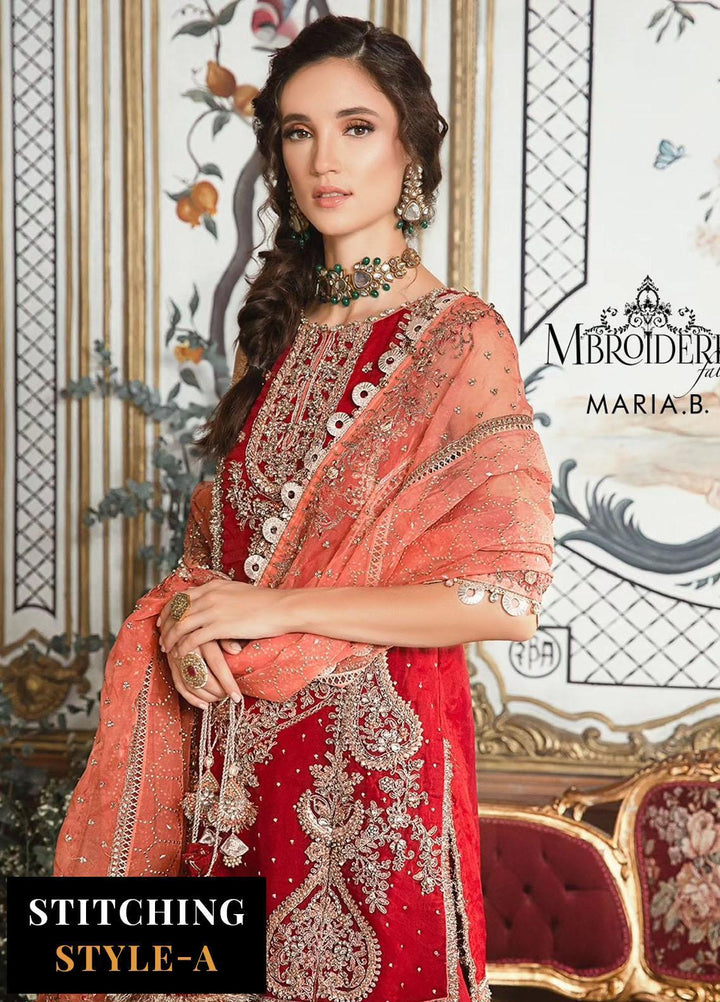 Mbroidered By Maria B Embroidered Organza Suits Unstitched 4 Piece MB23MW D8 - Luxury Collection