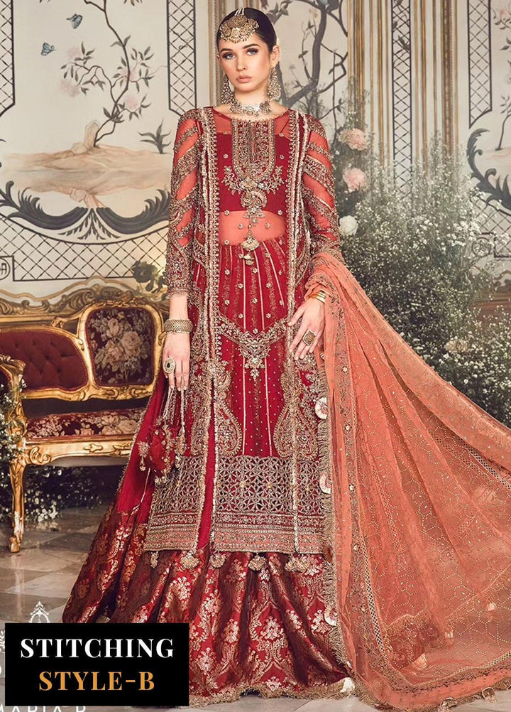 Mbroidered By Maria B Embroidered Organza Suits Unstitched 4 Piece MB23MW D8 - Luxury Collection