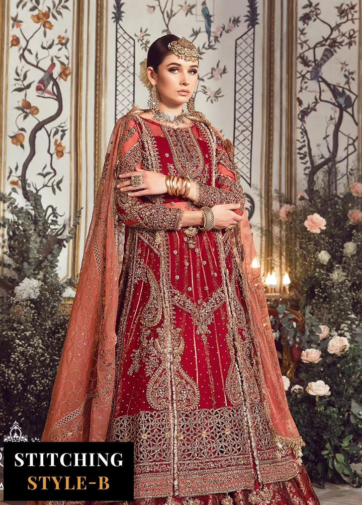 Mbroidered By Maria B Embroidered Organza Suits Unstitched 4 Piece MB23MW D8 - Luxury Collection