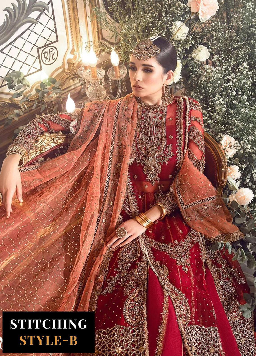 Mbroidered By Maria B Embroidered Organza Suits Unstitched 4 Piece MB23MW D8 - Luxury Collection