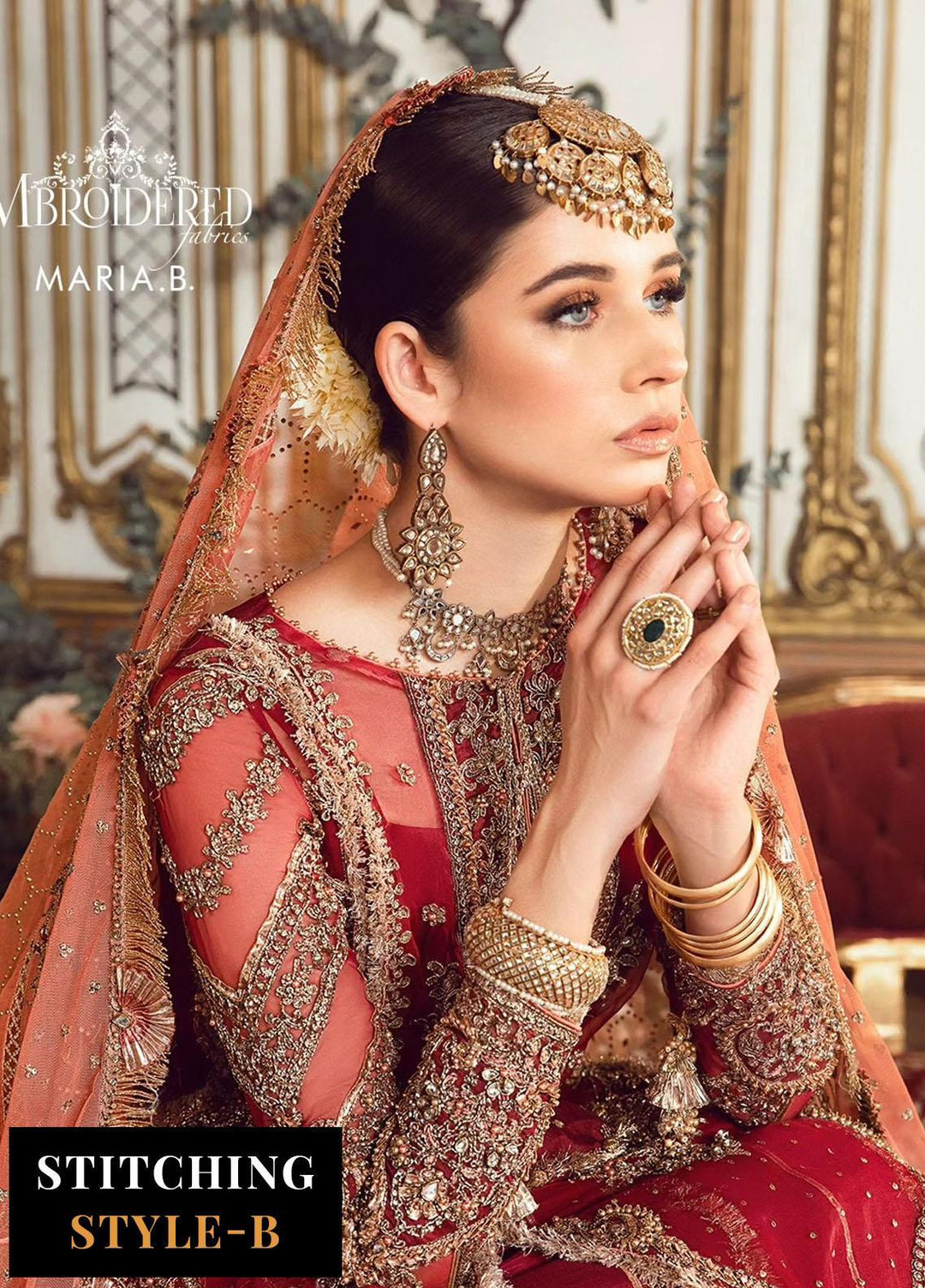 Mbroidered By Maria B Embroidered Organza Suits Unstitched 4 Piece MB23MW D8 - Luxury Collection
