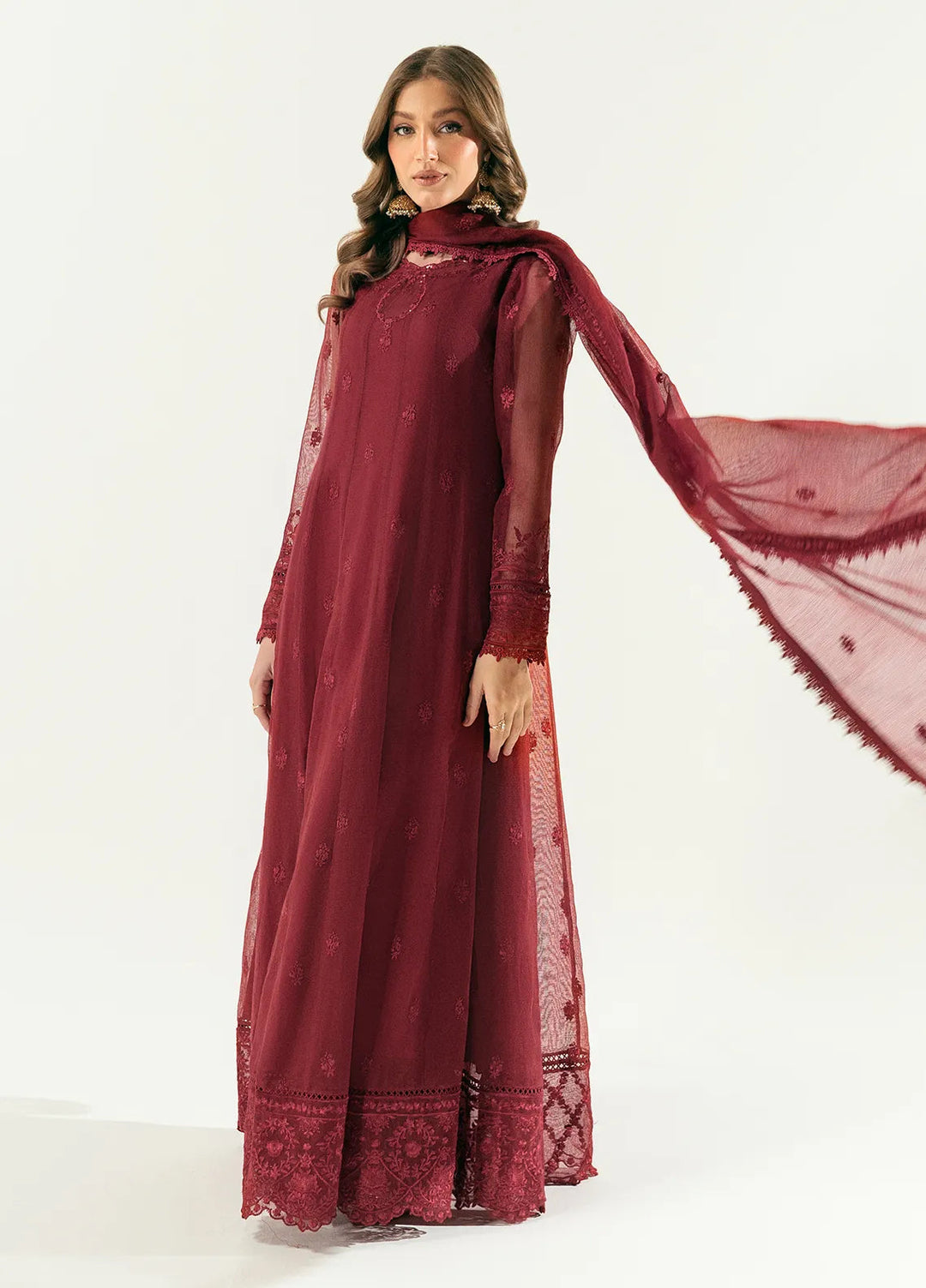 Sahane Pret Embroidered Cotton Net 3 Piece Suit ME 24001 Aurelia
