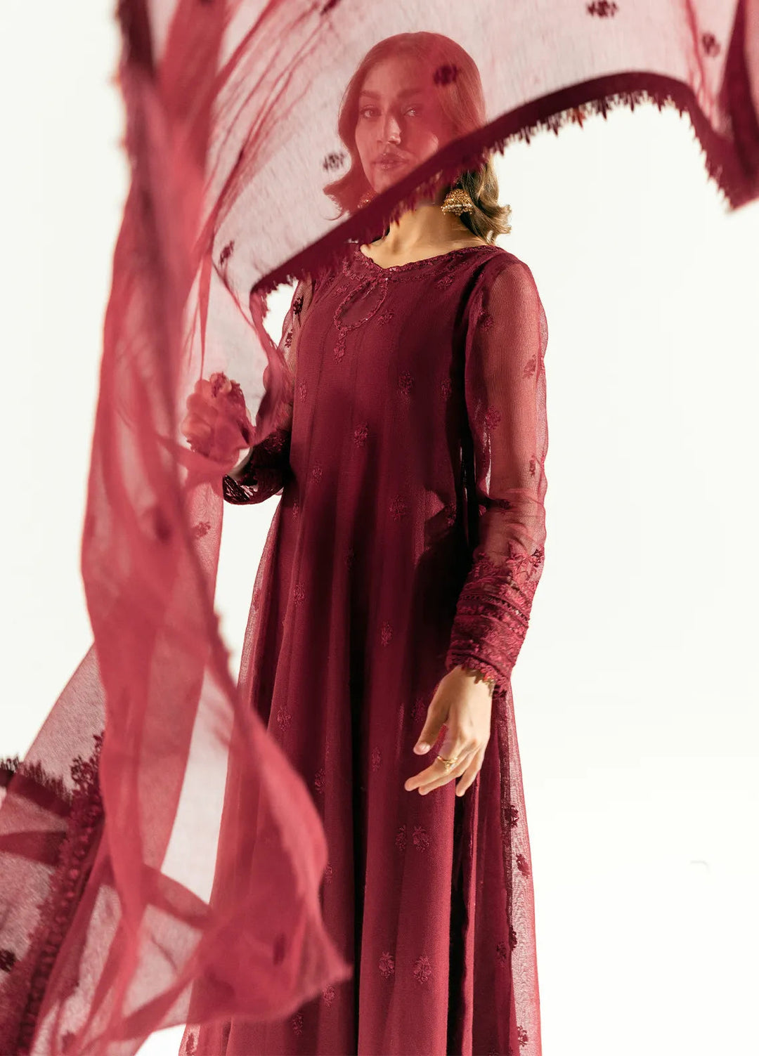 Sahane Pret Embroidered Cotton Net 3 Piece Suit ME 24001 Aurelia