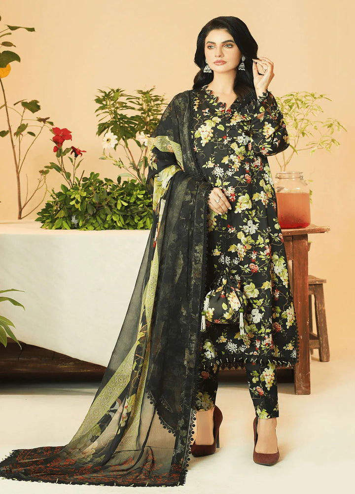 Meadow Freesia by Ziara Printed Silk Suits Unstitched 3 Piece ZI24MF Elysa - Casual Collection