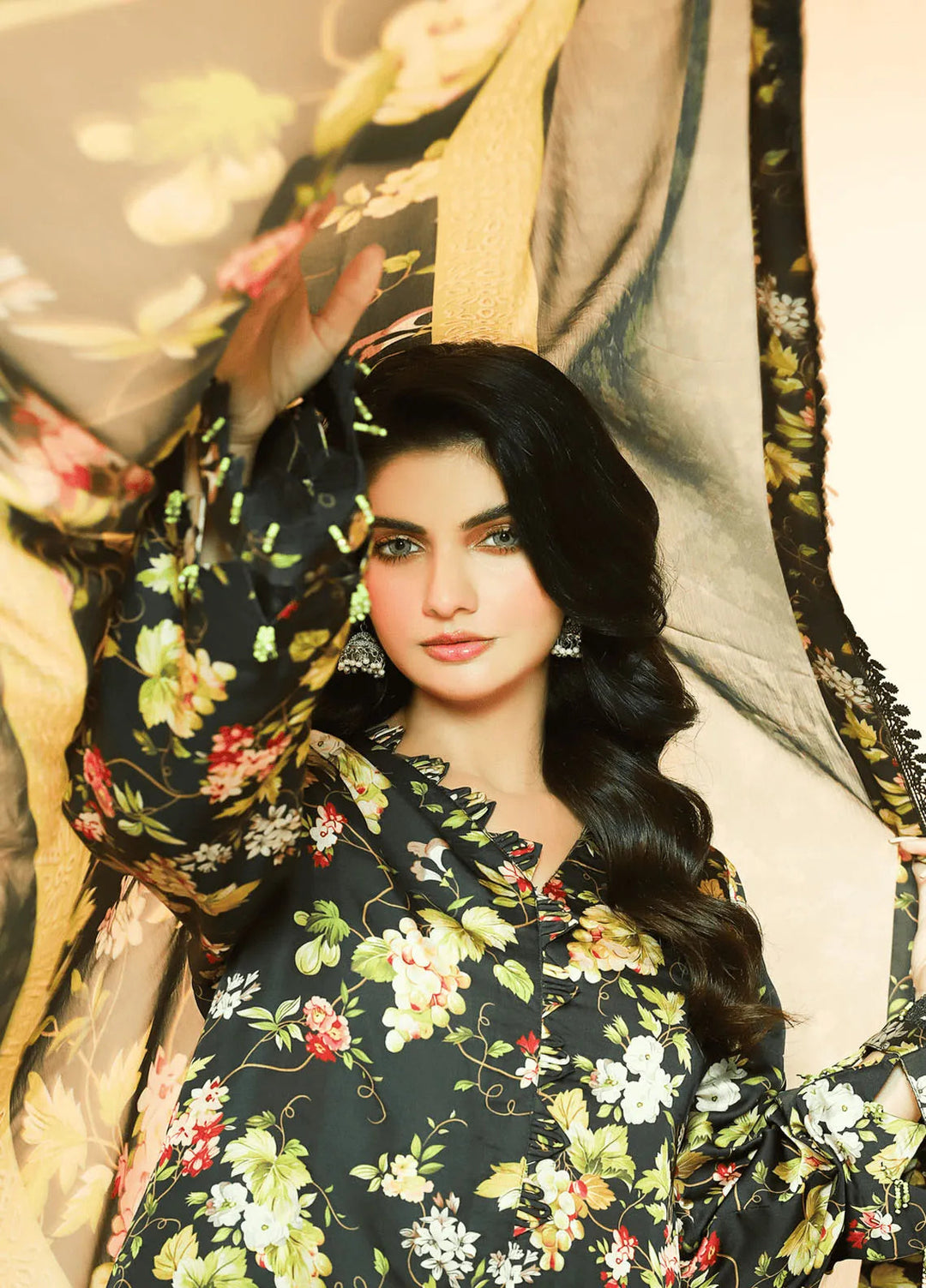 Meadow Freesia by Ziara Printed Silk Suits Unstitched 3 Piece ZI24MF Elysa - Casual Collection