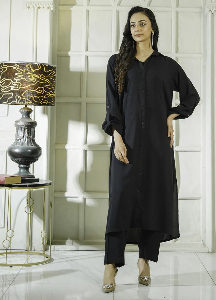 MeBae Apparel Pret Plain Crepe 2 Piece Suit Noir Grace