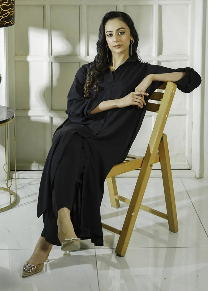 MeBae Apparel Pret Plain Crepe 2 Piece Suit Noir Grace