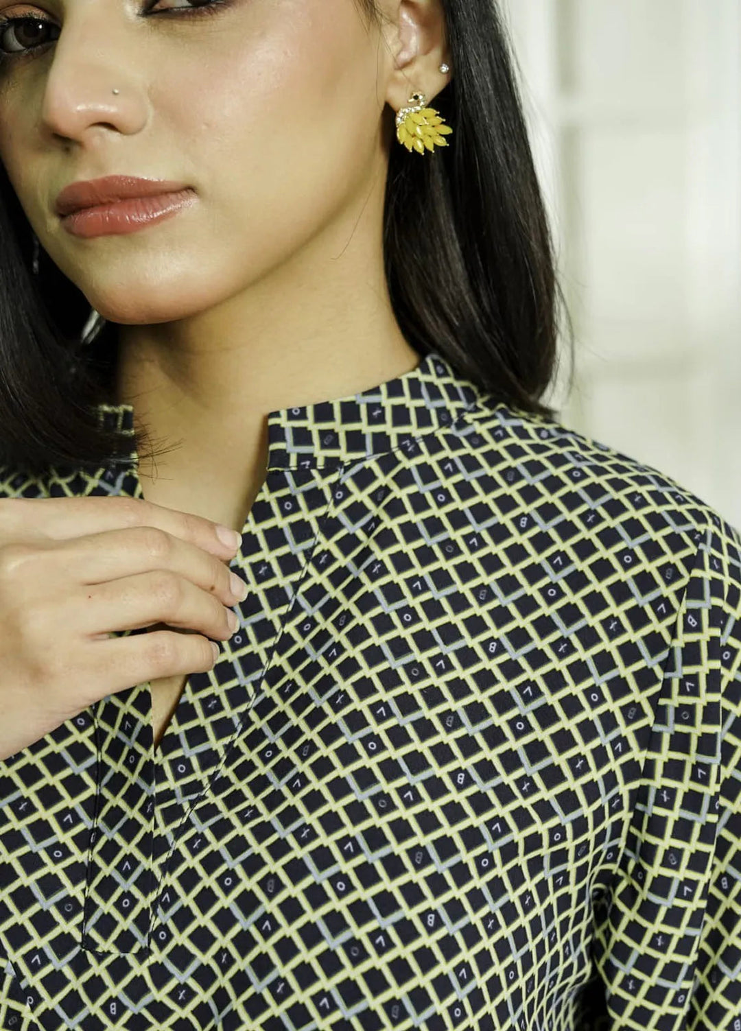 MeBae Apparel Pret Printed Crepe 2 Piece Suit Clover Print