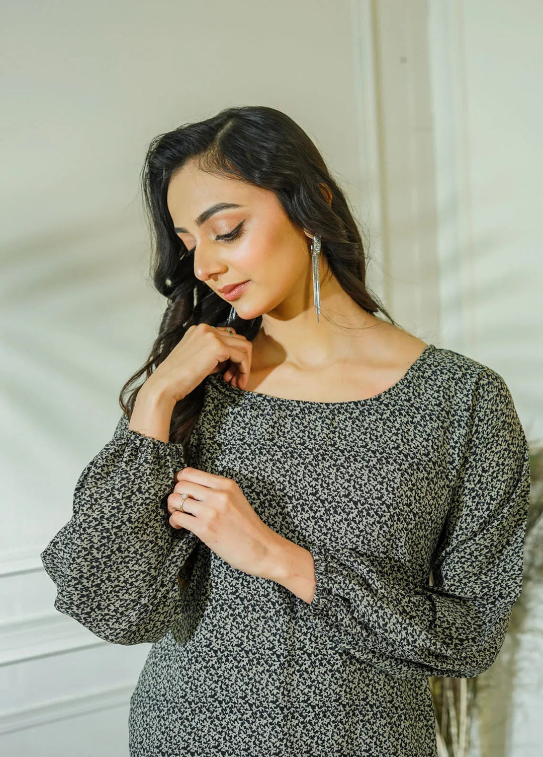 Mebae Apparels Pret Printed Crepe 1 Piece Serene Bloom Maxi