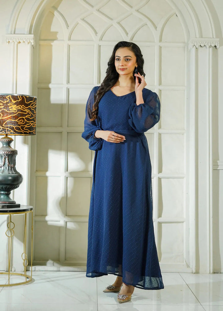 Mebae Apparels Pret Printed Georgette 1 Piece Elegant Flow Maxi