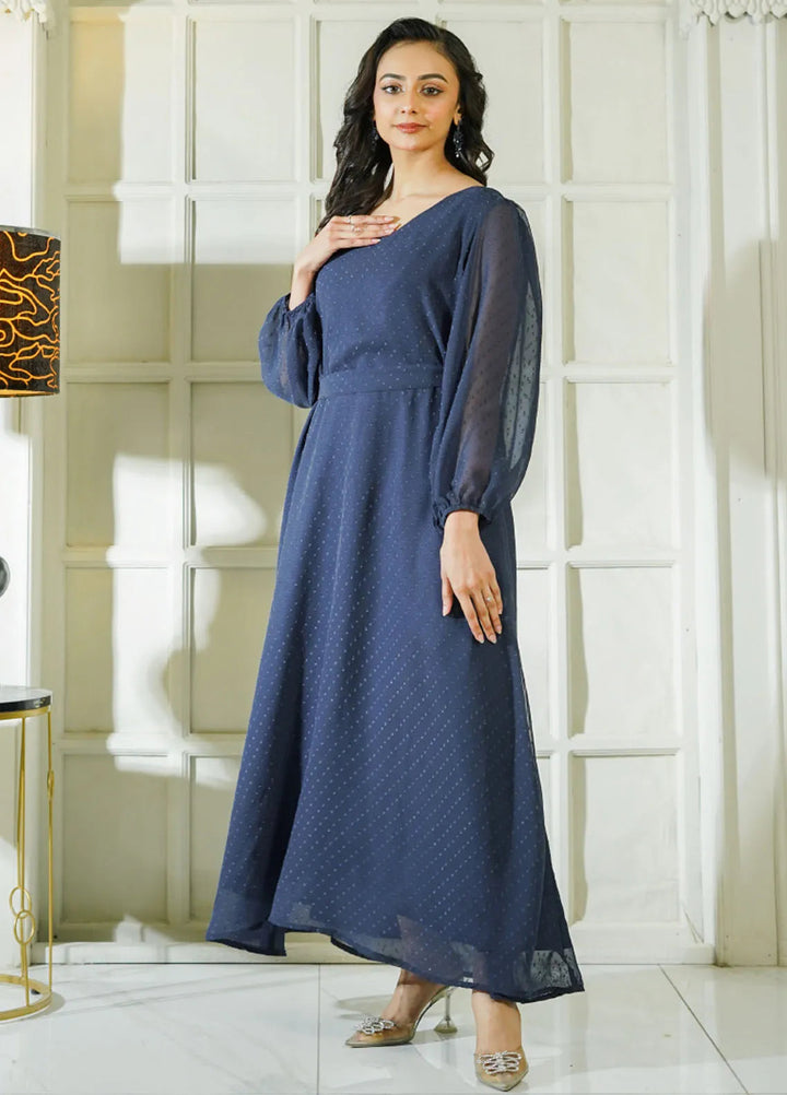 Mebae Apparels Pret Printed Georgette 1 Piece Elegant Flow Maxi