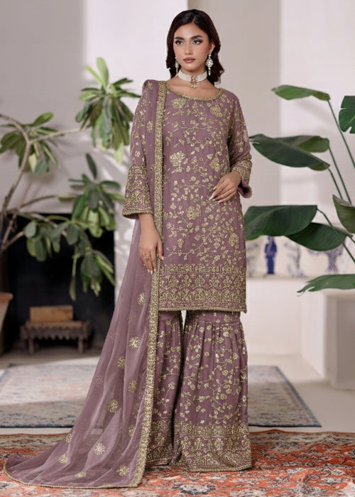 Rang e Haseen by Abaan Zohan RTW Embroidered chiffon 3 Piece Suit Riwaj Lilac - Festive Collection