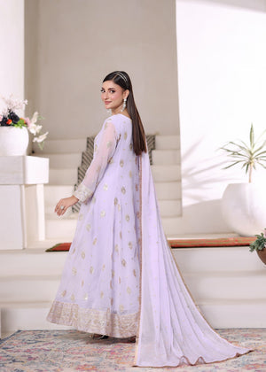 Mommy and Me by Abaan Zohan RTW Embroidered Chiffon 3 Piece Suit Raunak Light Lilac - Festive Collection