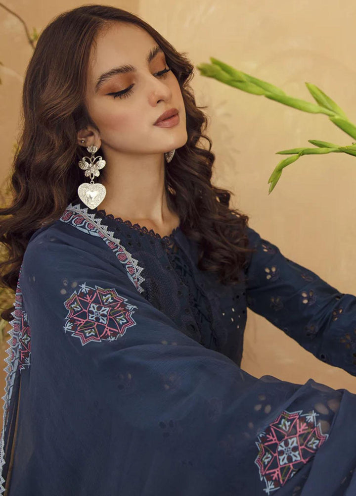 Meena Kumari By Aabyaan Embroidered Chikankari Lawn Suits Unstitched 3 Piece ABY23MK AB-02 Nilofer - Eid Collection