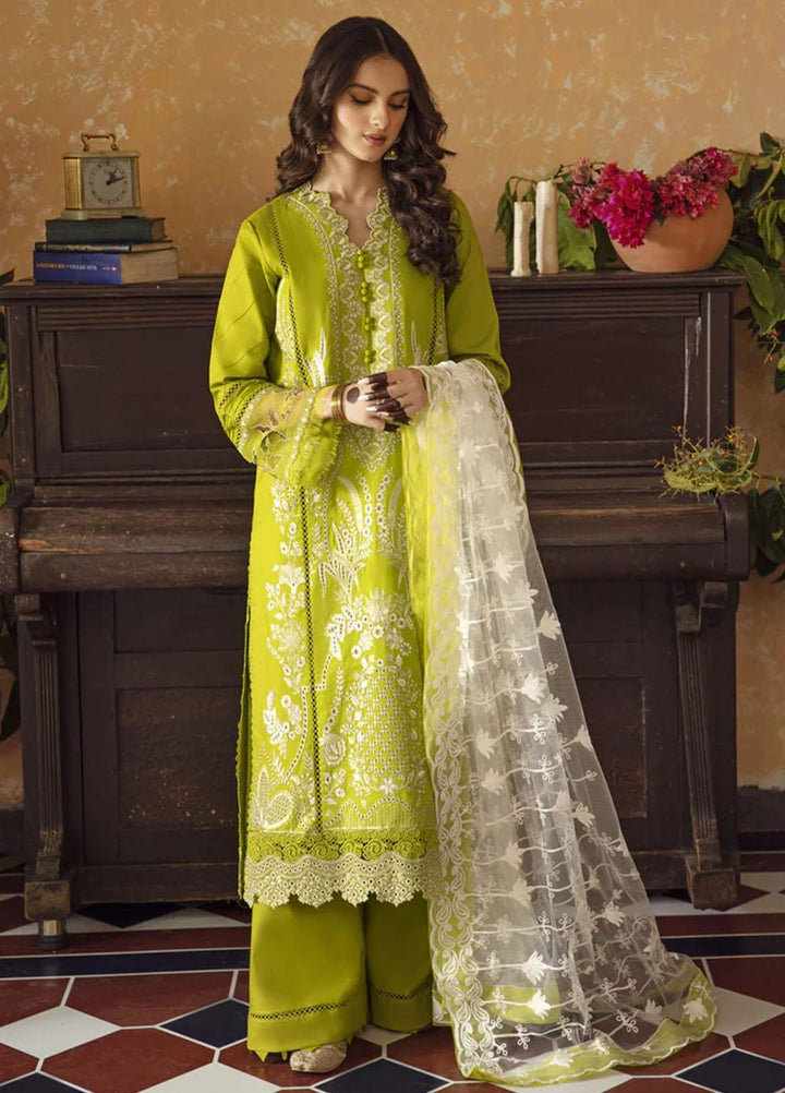 Meena Kumari By Aabyaan Embroidered Chikankari Lawn Suits Unstitched 3 Piece ABY23MK AB-03 Shamah - Eid Collection