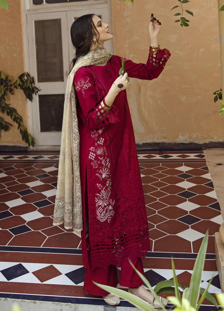 Meena Kumari By Aabyaan Embroidered Chikankari Lawn Suits Unstitched 3 Piece ABY23MK AB-05 Shaheen - Eid Collection