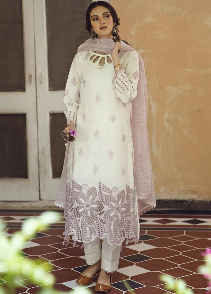 Meena Kumari By Aabyaan Embroidered Chikankari Lawn Suits Unstitched 3 Piece ABY23MK AB-06 Mehrunissa - Eid Collection