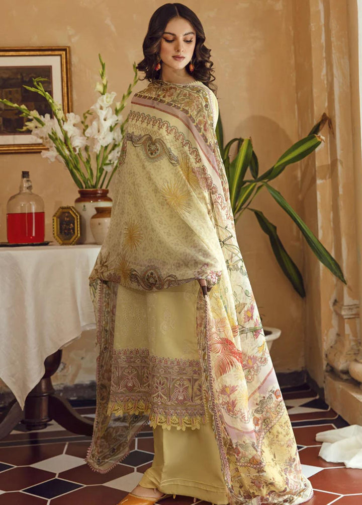 Meena Kumari By Aabyaan Embroidered Chikankari Lawn Suits Unstitched 3 Piece ABY23MK AB-07 Zeenat - Eid Collection