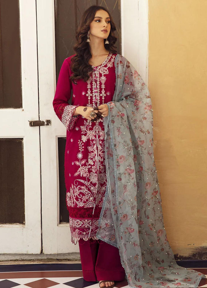 Meena Kumari By Aabyaan Embroidered Chikankari Lawn Suits Unstitched 3 Piece ABY23MK AB-08 Mahjabeen - Eid Collection