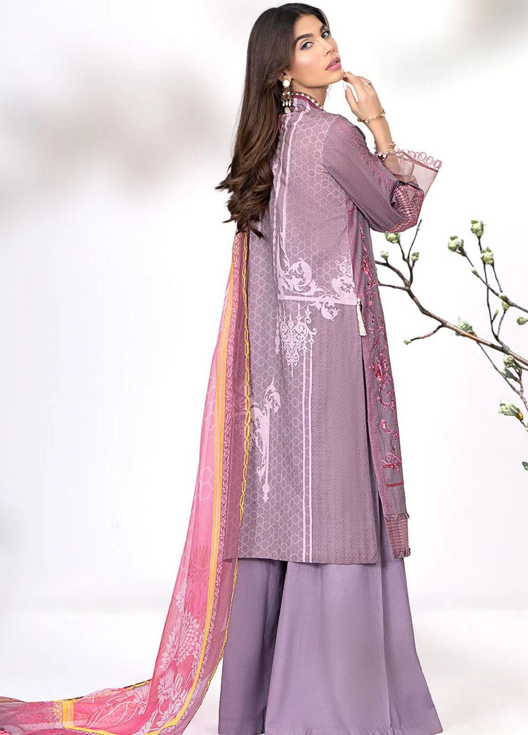 Meerak Embroidered Lawn Suits Unstitched 3 Piece MRK23CC Twilight - Summer Collection