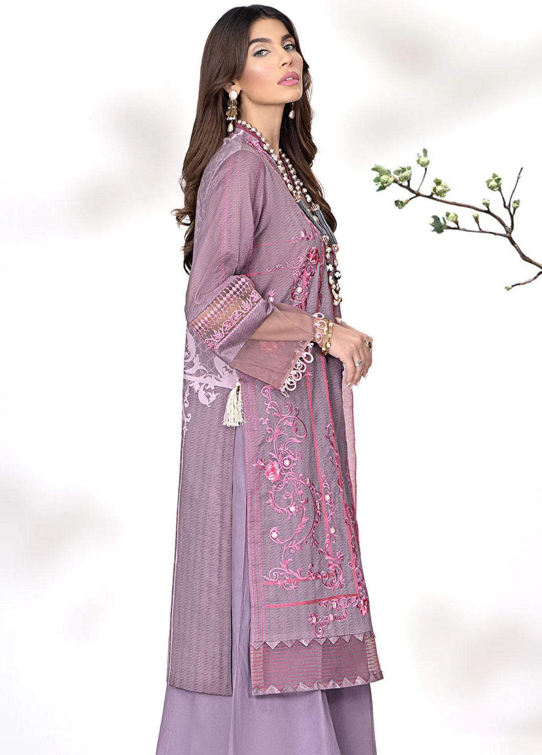 Meerak Embroidered Lawn Suits Unstitched 3 Piece MRK23CC Twilight - Summer Collection