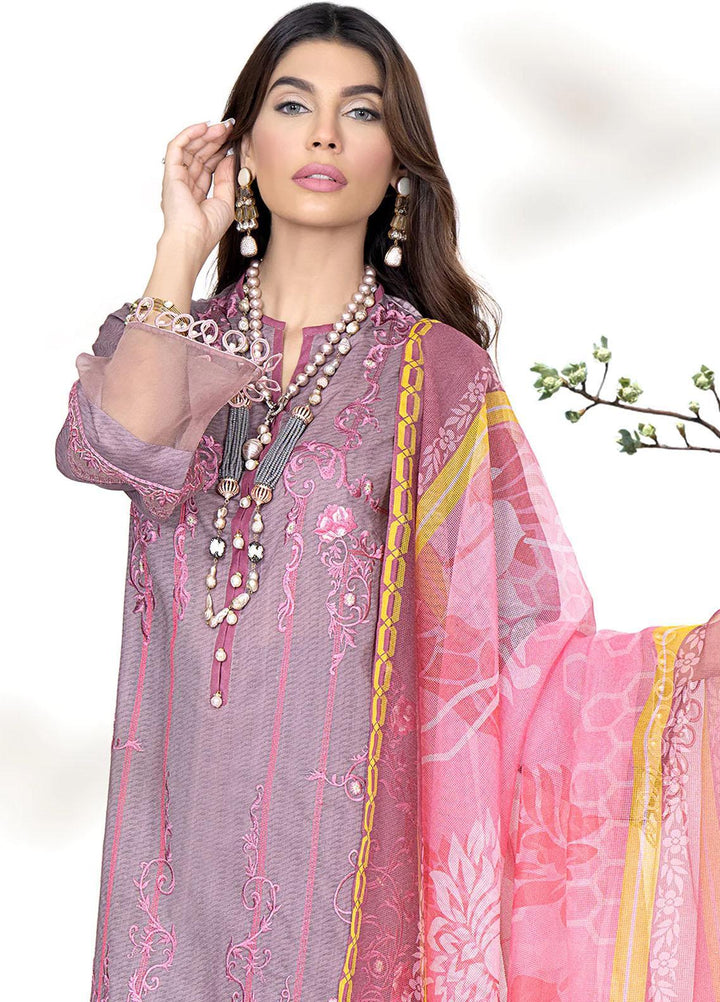 Meerak Embroidered Lawn Suits Unstitched 3 Piece MRK23CC Twilight - Summer Collection