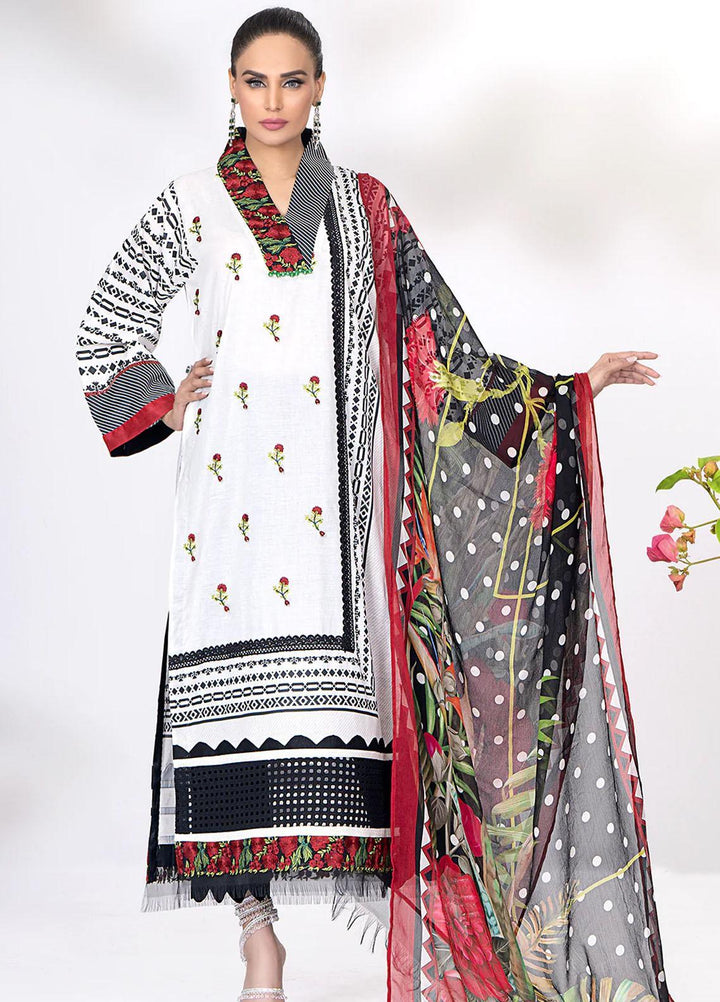 Meerak Embroidered Lawn Suits Unstitched 3 Piece MRK23CC Amirah - Summer Collection