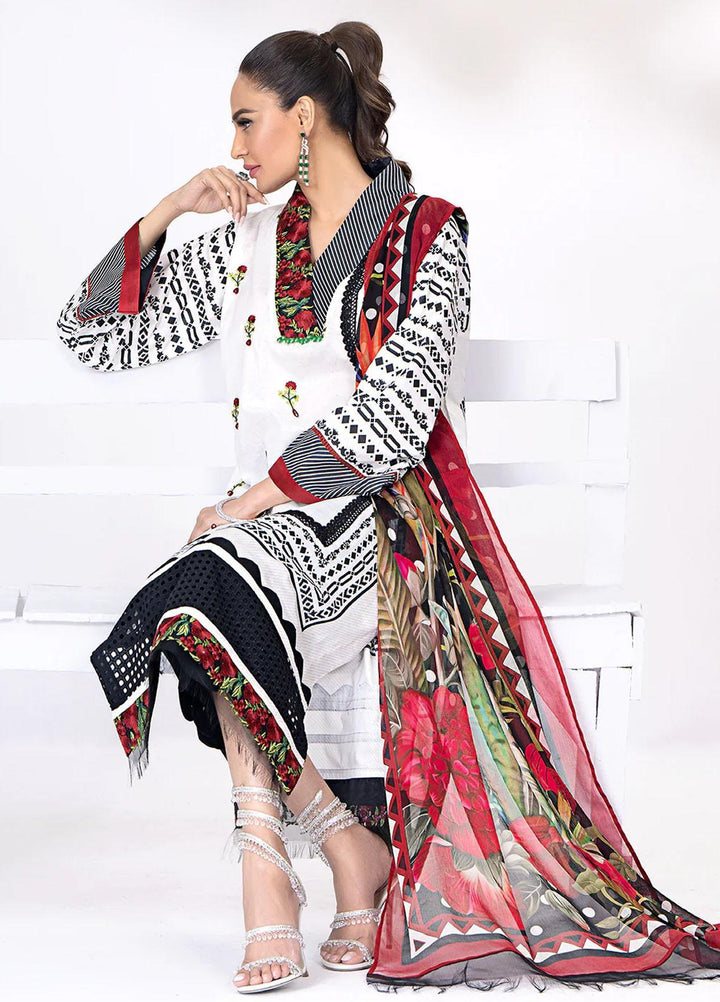 Meerak Embroidered Lawn Suits Unstitched 3 Piece MRK23CC Amirah - Summer Collection