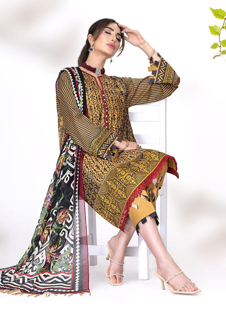 Meerak Embroidered Lawn Suits Unstitched 3 Piece MRK23CC Ralli - Summer Collection