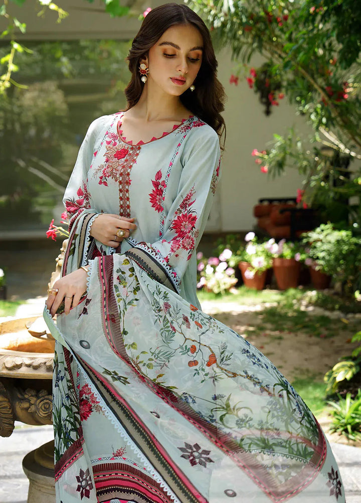 Meerak Embroidered  Suits Unstitched 3 Piece MRK24S Aqua Dream - Summer Collection