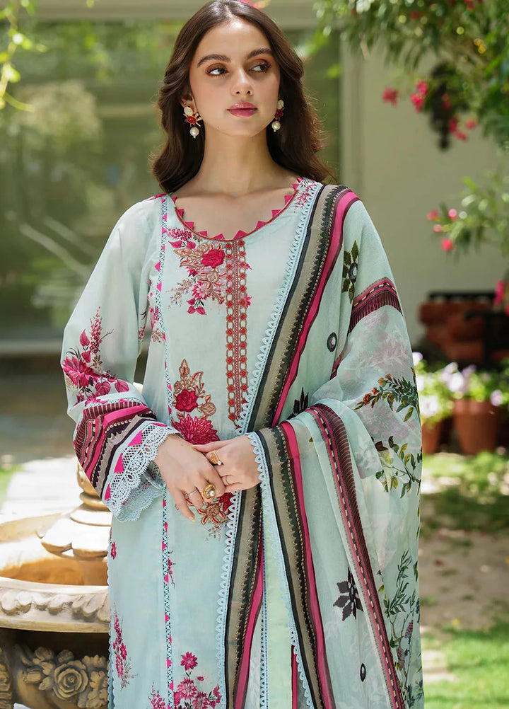 Meerak Embroidered  Suits Unstitched 3 Piece MRK24S Aqua Dream - Summer Collection