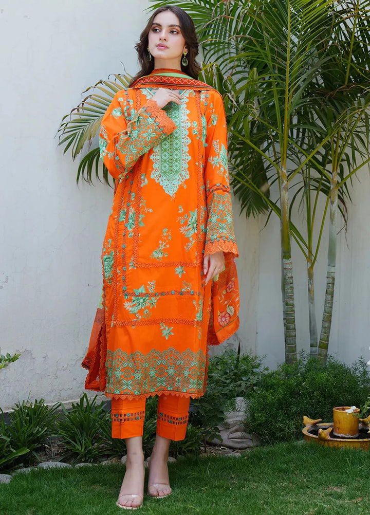 Meerak Embroidered  Suits Unstitched 3 Piece MRK24S Arancia - Summer Collection