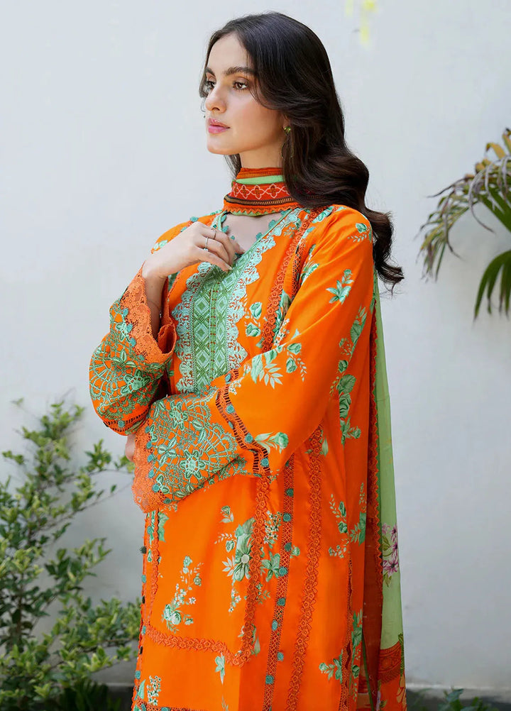 Meerak Embroidered  Suits Unstitched 3 Piece MRK24S Arancia - Summer Collection