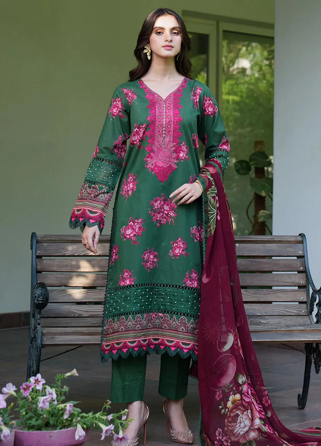 Meerak Embroidered  Suits Unstitched 3 Piece MRK24S Gardenia - Summer Collection