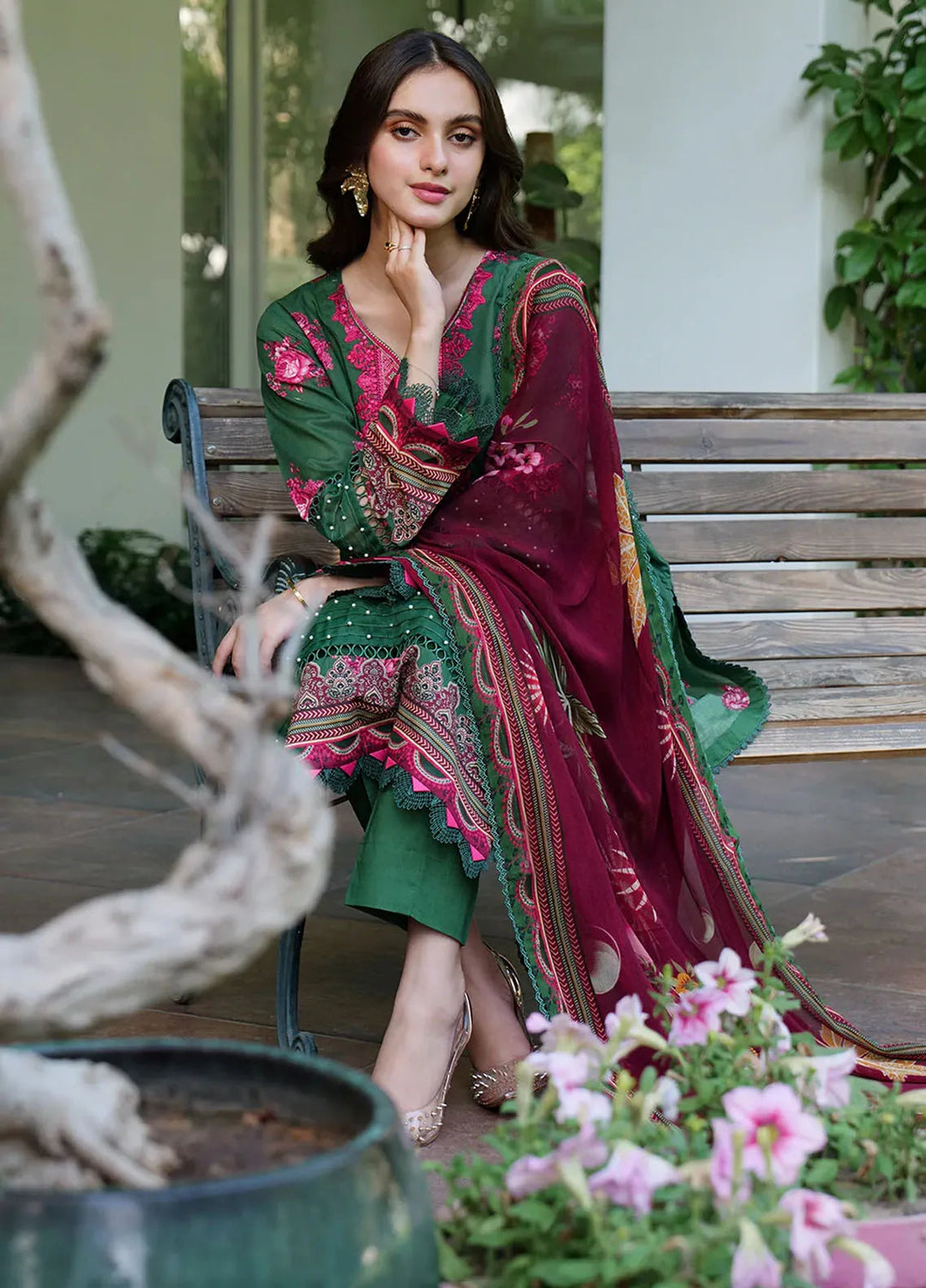 Meerak Embroidered  Suits Unstitched 3 Piece MRK24S Gardenia - Summer Collection