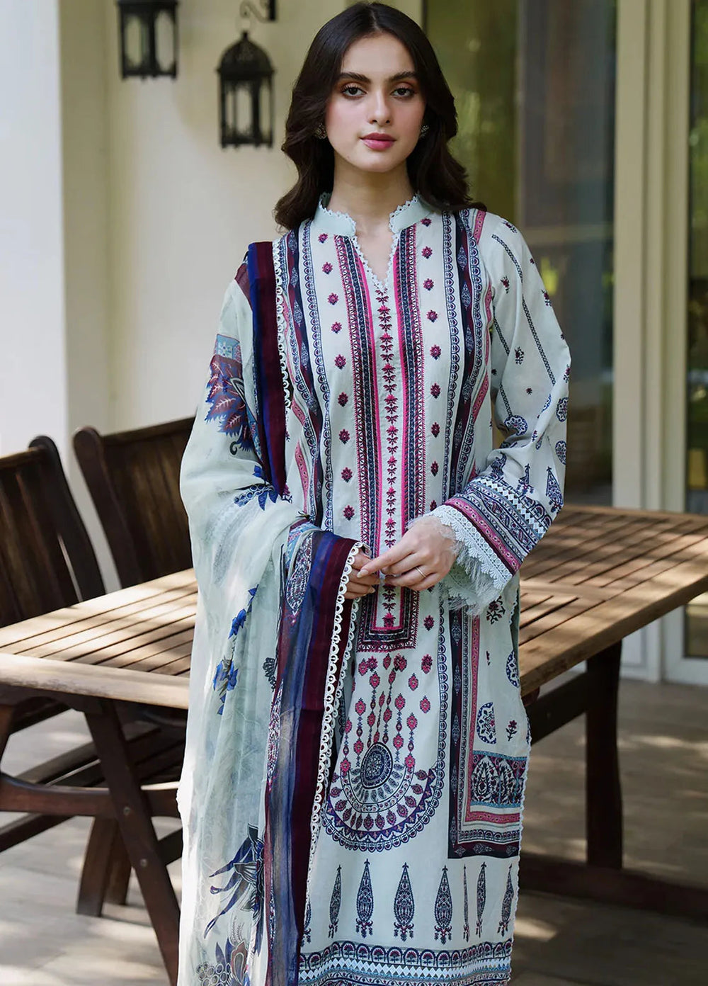 Meerak Embroidered  Suits Unstitched 3 Piece MRK24S Kelly - Summer Collection