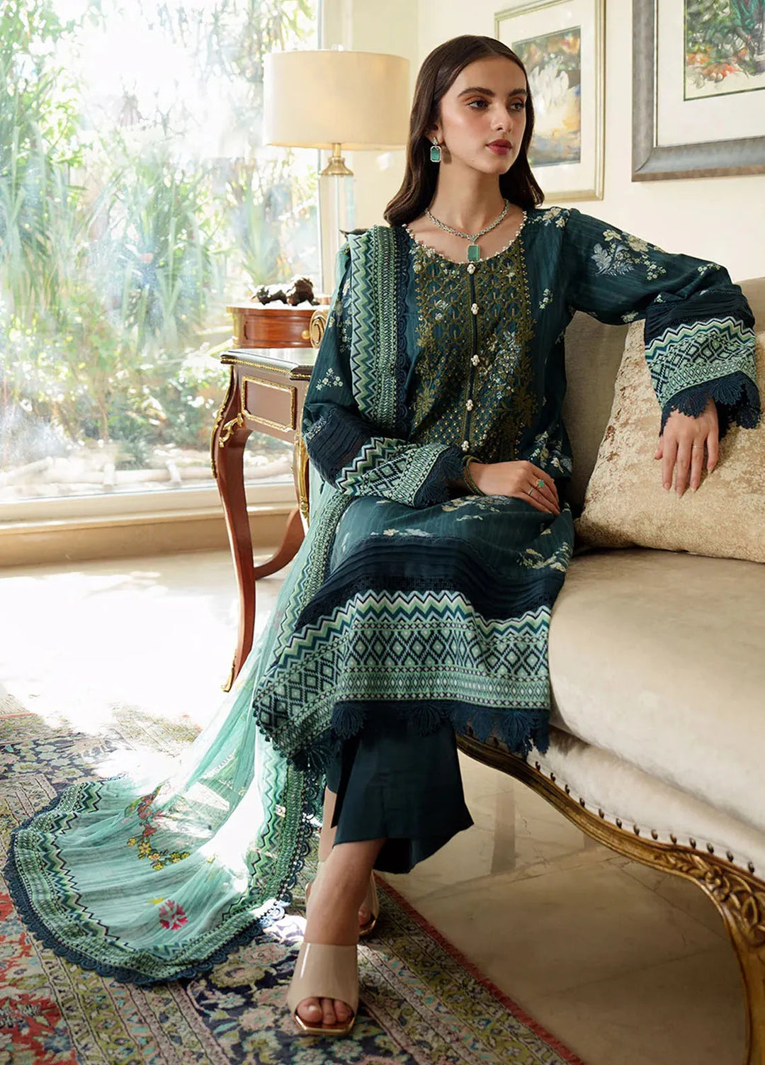 Meerak Embroidered  Suits Unstitched 3 Piece MRK24S Naveera - Summer Collection