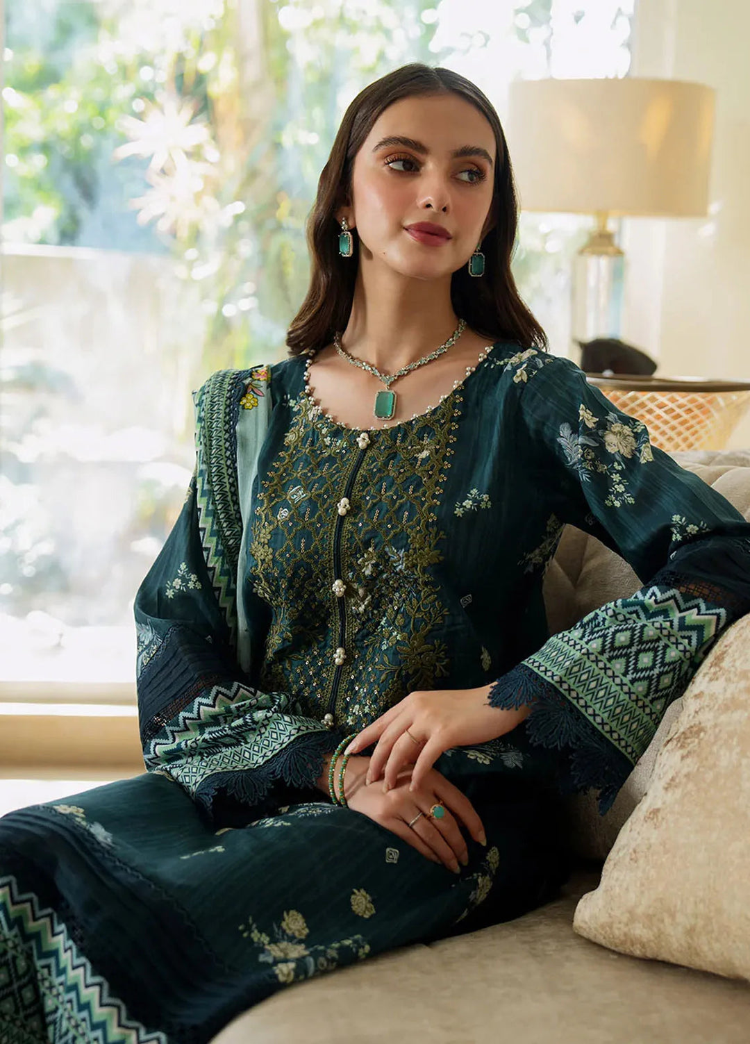 Meerak Embroidered  Suits Unstitched 3 Piece MRK24S Naveera - Summer Collection