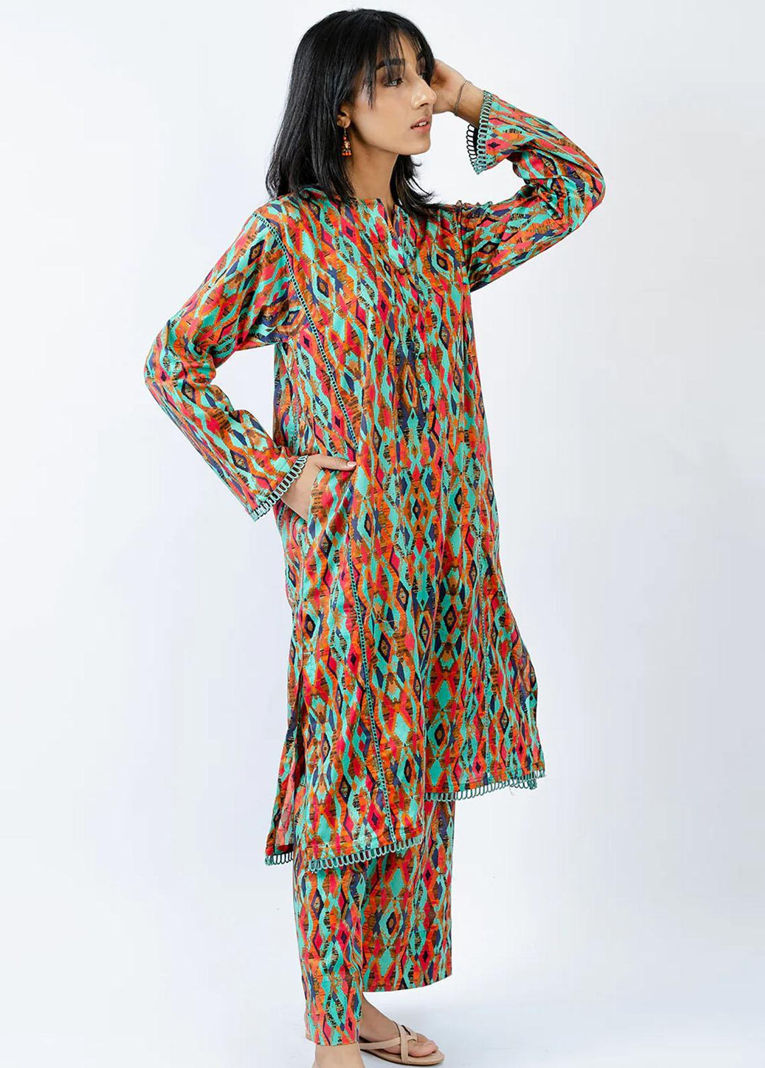Meerak Pret Printed Lawn 2 Piece Suit MRK23SL Illusion