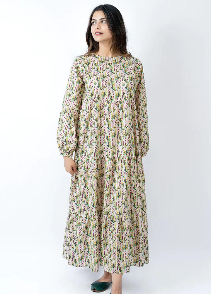 Meerak Pret Printed Lawn Kurti MRK23SL Pearl Petals