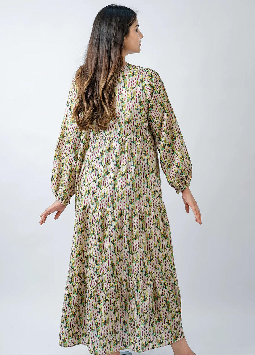 Meerak Pret Printed Lawn Kurti MRK23SL Pearl Petals