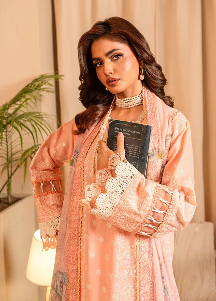 Meerak Pret Embroidered Cotton 3 Piece Suit Glimora