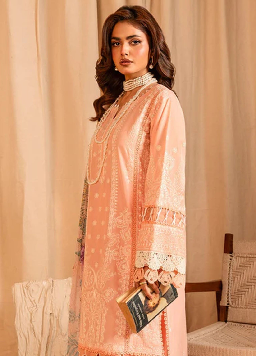 Meerak Pret Embroidered Cotton 3 Piece Suit Glimora